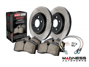 Honda Civic Brake Kit - Rear - Stoptech - Slotted Rotors + Sport Pads + Stainless Steel Lines - 2.0L - `06-`11